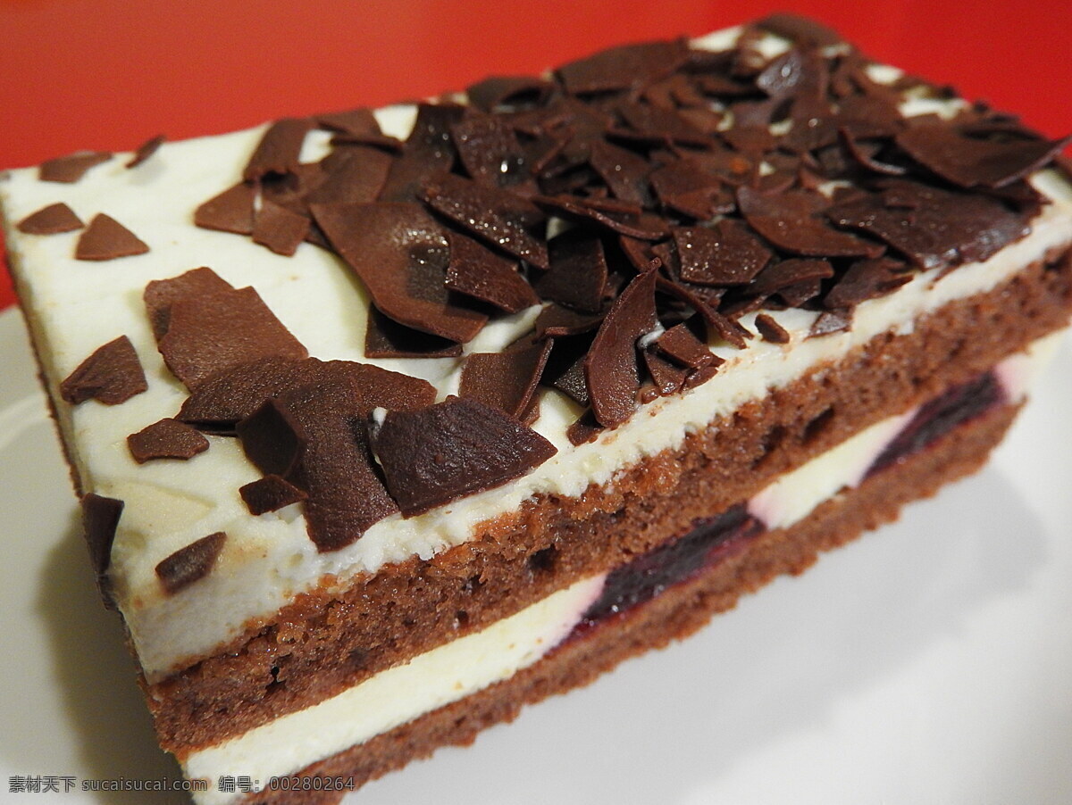 美味 巧克力 块状 蛋糕 德式蛋糕 黑森林蛋糕 糕点 点心 甜点