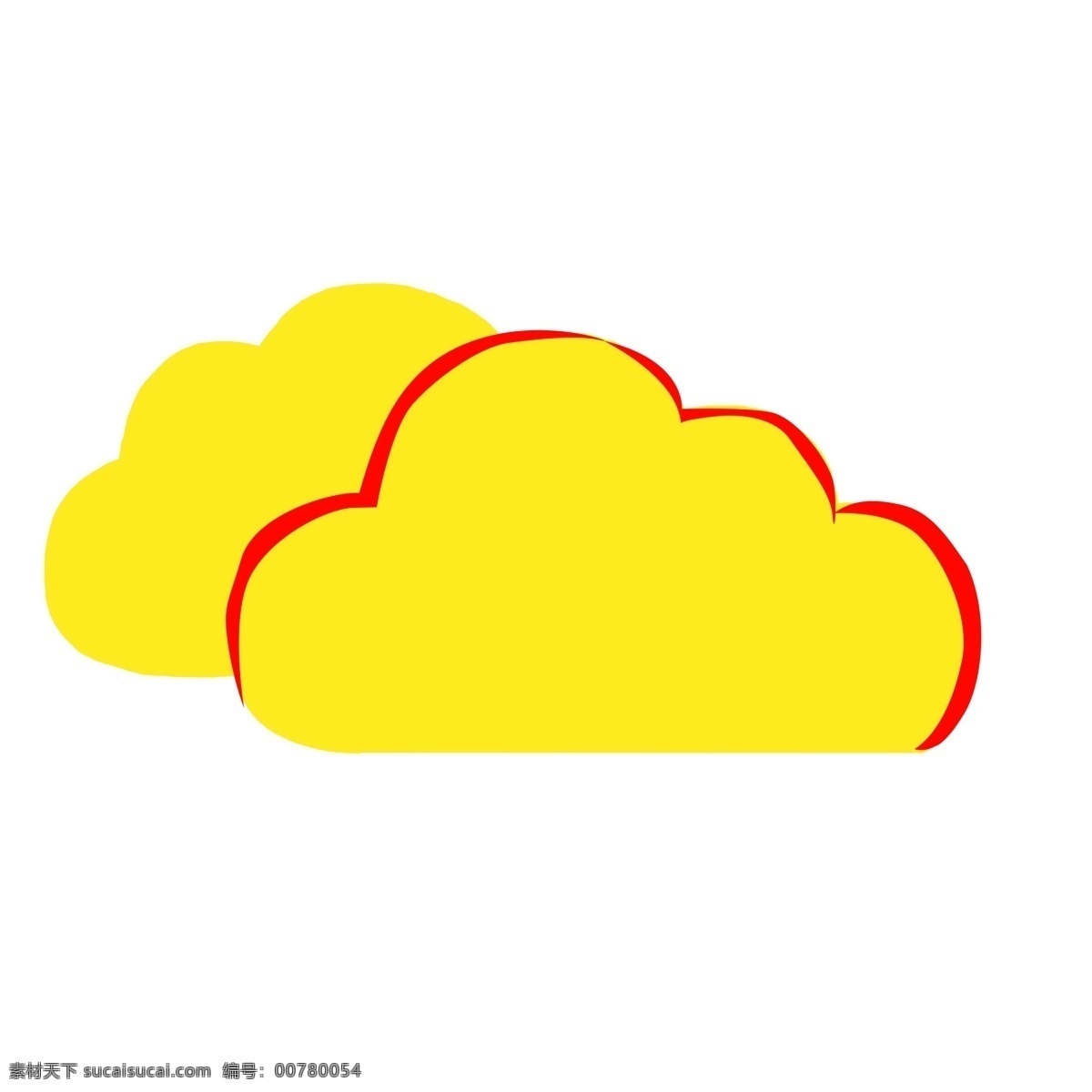 白云 装饰 图案 黄 云 标签 云朵 边框 图案装饰 卡通手绘风 多边形 可爱风 小物件 小标签 商标 装饰物 黄云标签