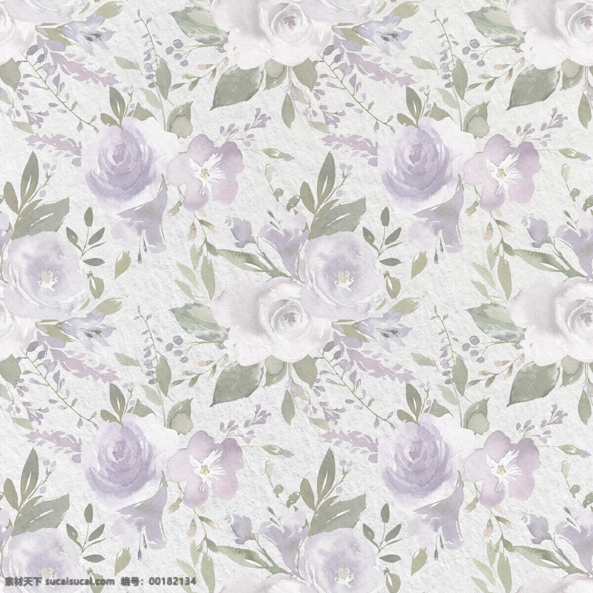手绘 淡色 玫瑰花 背景 图 叶子 紫色 花墙 背景素材 水彩