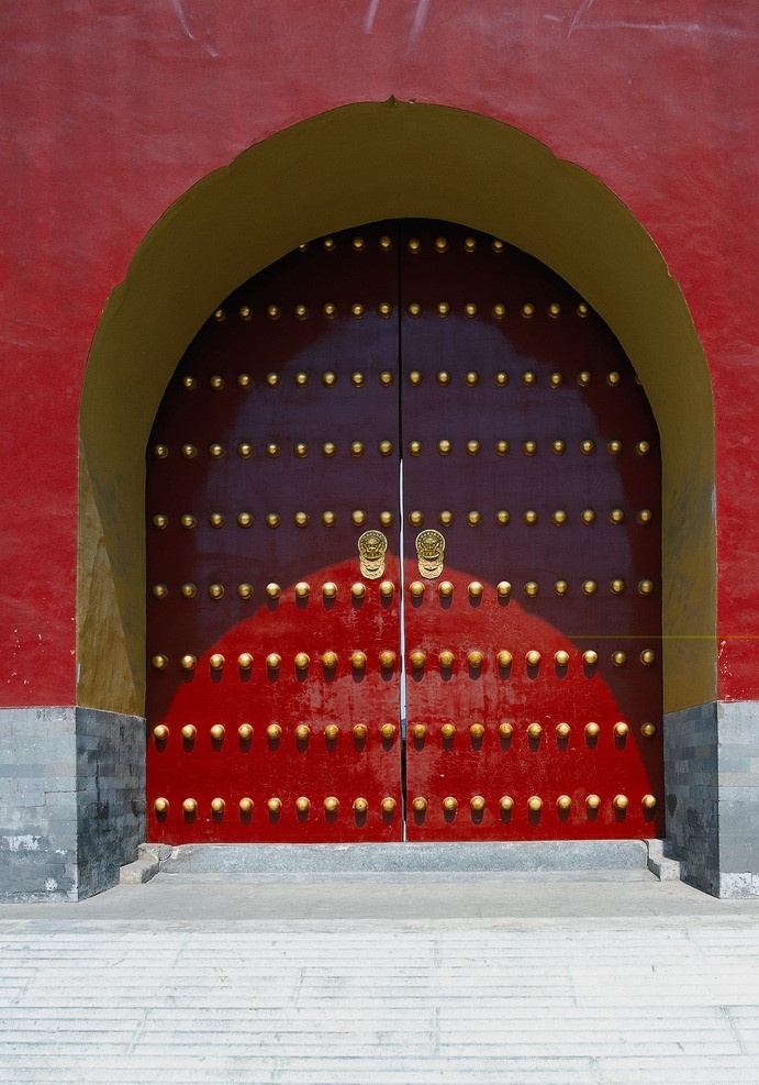 宫门 北京 故宫 门 门环 门钉 红色 博物院 建筑小品 建筑园林 园林建筑