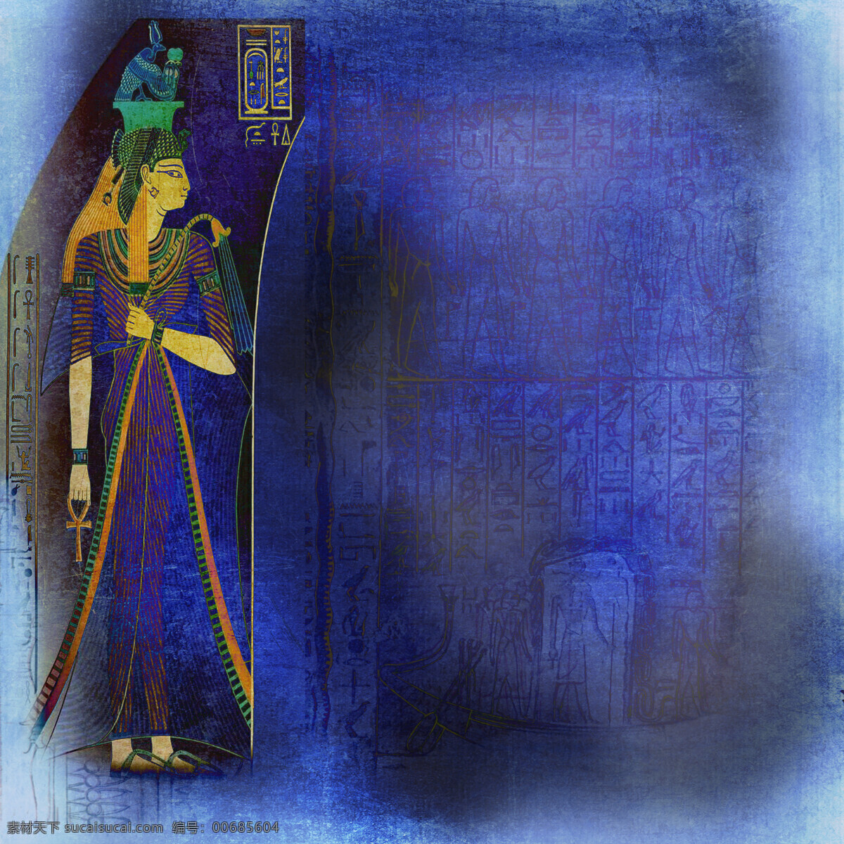 埃及 女性 卡通埃及女性 埃及传统图案 埃及壁画 古埃及文化 传统图案 文化艺术