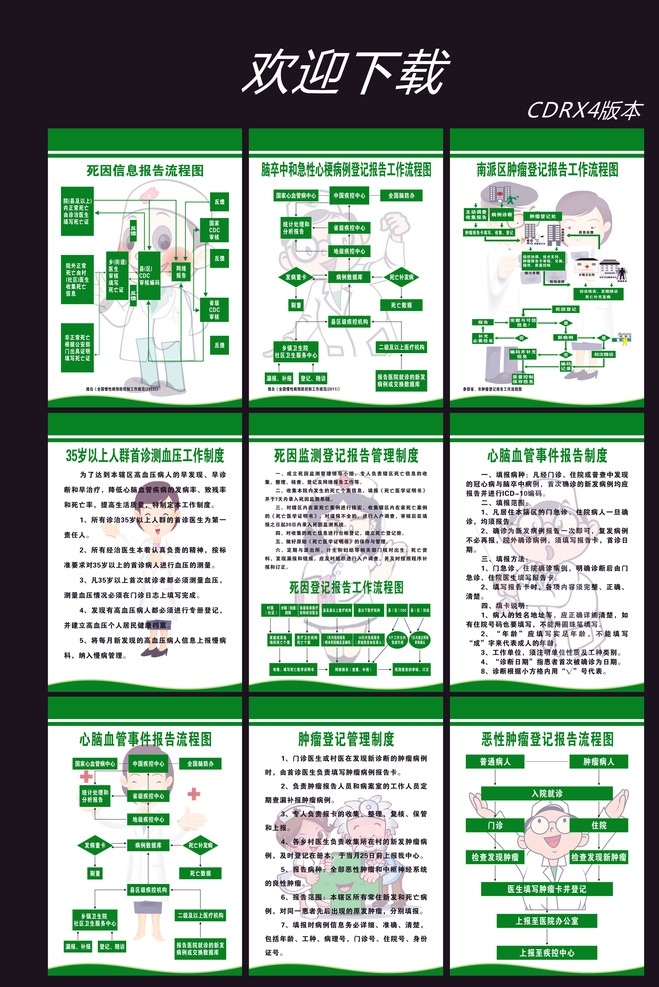 医院展板 医院科室展板 医院宣传展板 医院流程展板 医院工作流程 医院制度展板 医院制度牌 医院q版人物 医院卡通人物 红十字展板 医疗机构展板 医疗流程图 医疗机构广告 医疗登记制度 绿色展板 广告展板素材 展板 展板模板