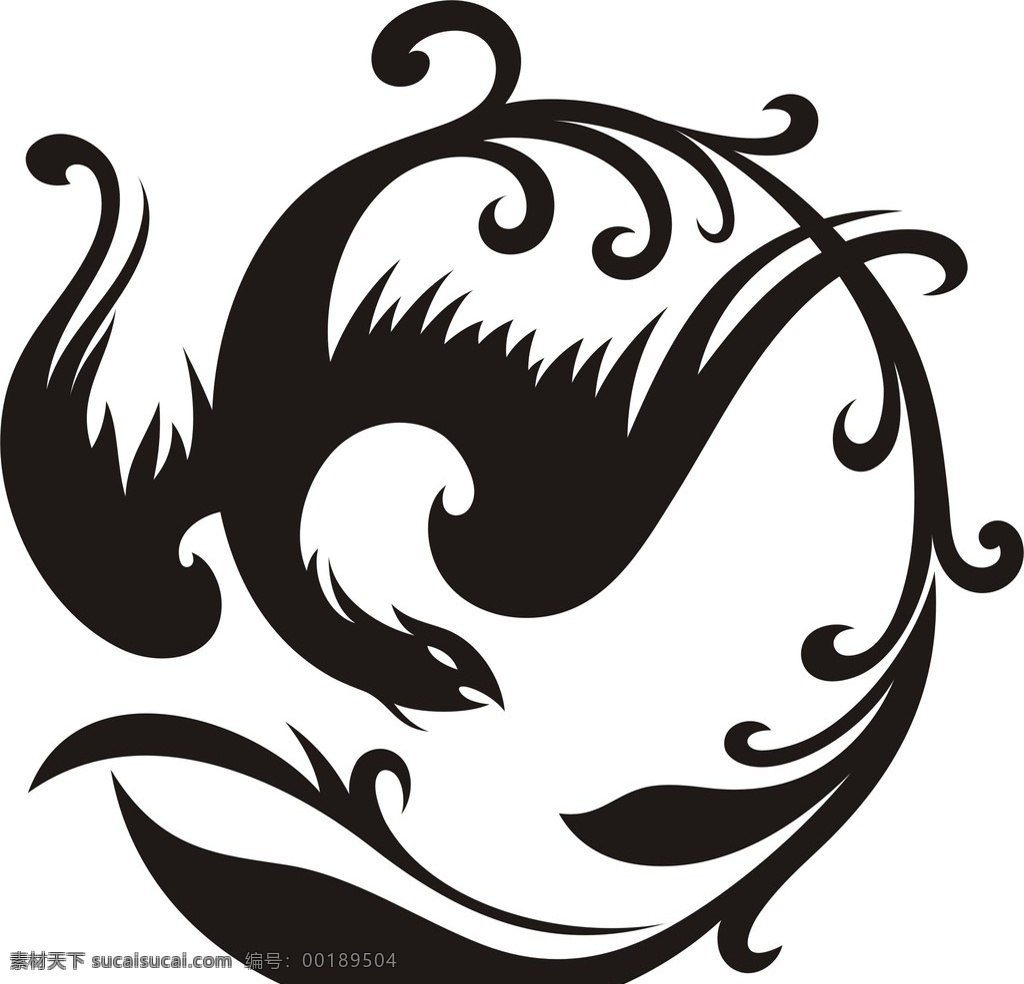 凤凰标志 凤 企业 威武 文化 中国 传统 神 圣 简洁 标志 logo 标识标志图标 矢量