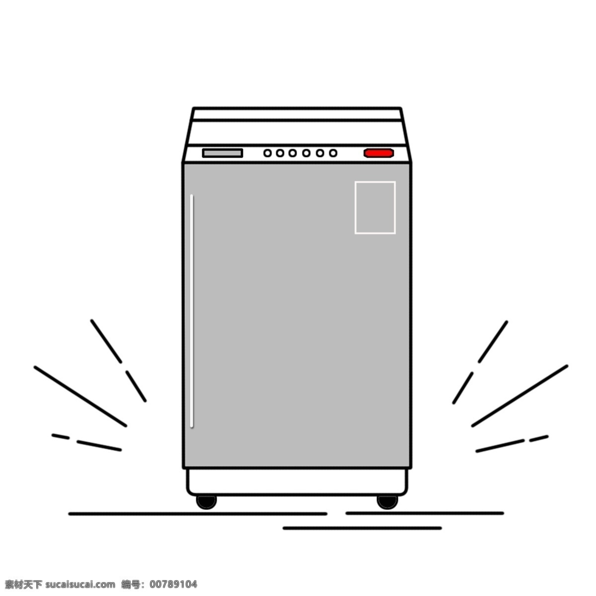 卡通 洗衣机 元素 图标 生活 手绘 电器 图案