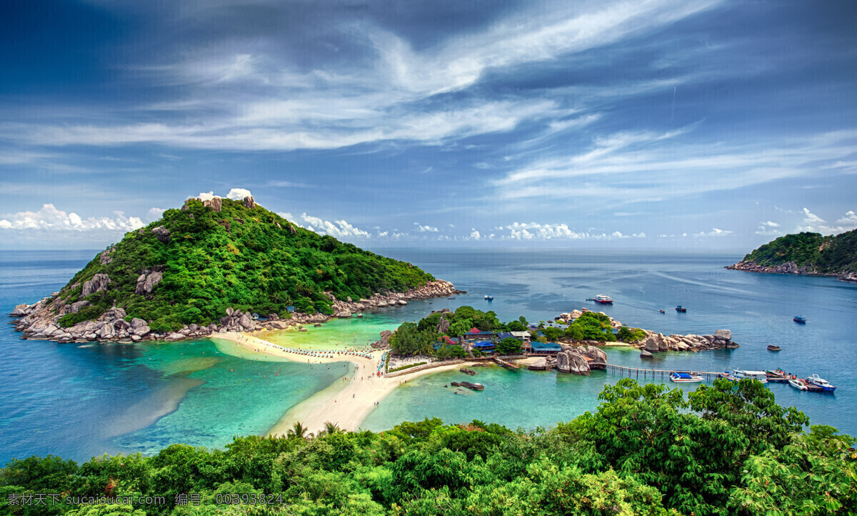 美丽 小岛 美丽的小岛 岛屿 绿岛 天空 美景 大海图片 风景图片