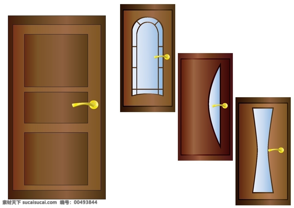 门 安全门 矢量 防盗门 木门 门和窗户 铁闸 矢量图 日常生活