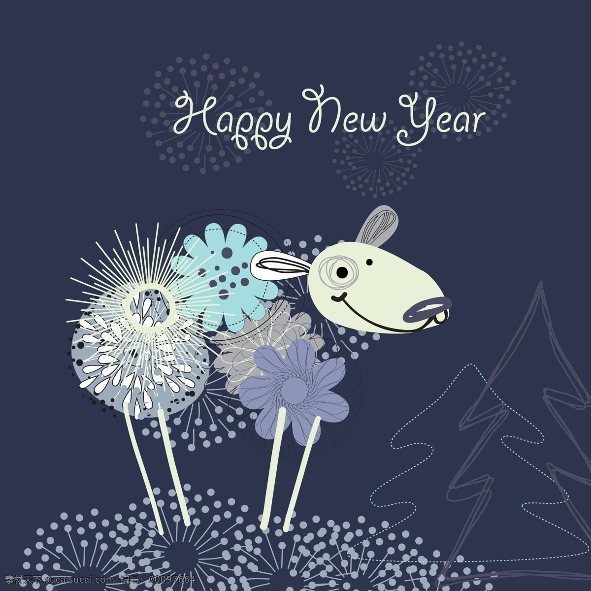2015 新年 春节 底纹 贺岁 节日素材 卡通 卡通羊 日历 手绘 新春 海报 乙未年 中国年 新年素材 2015羊年