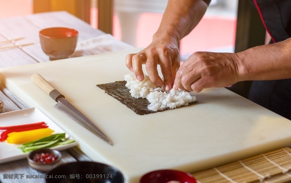 料理制作 寿司 寿司制作过程 料理 烹饪 美食 美味 食物 餐饮美食