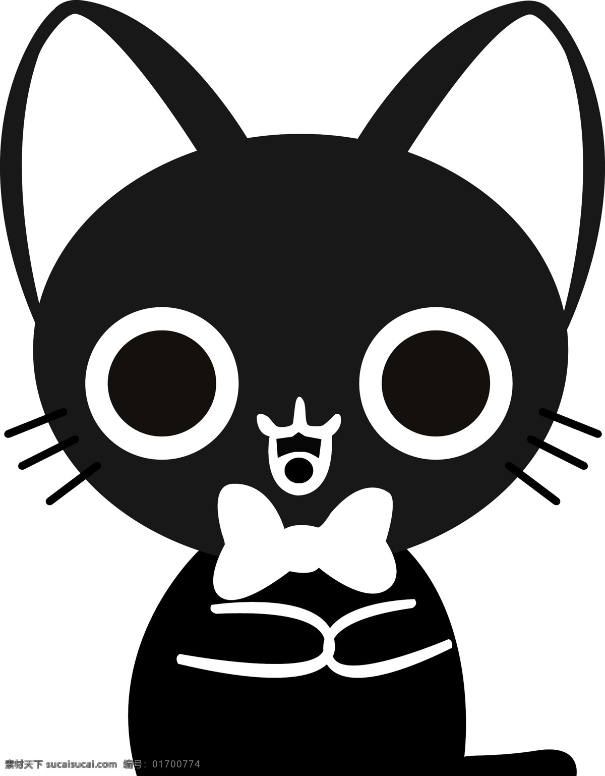 小黑猫 卡通 猫 矢量 小猫 动漫动画