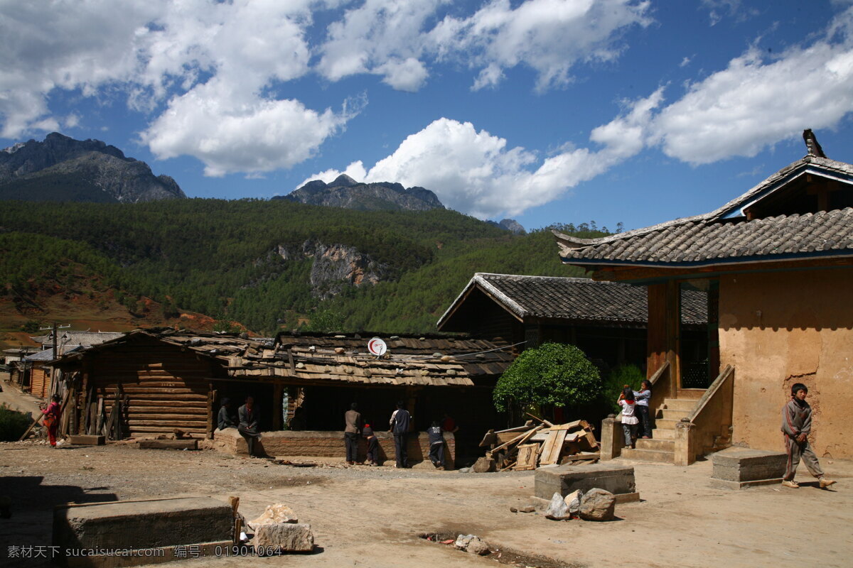彝族民居 四川 凉山州 木里 藏族 自治县 彝族 民居 自然景观 建筑景观