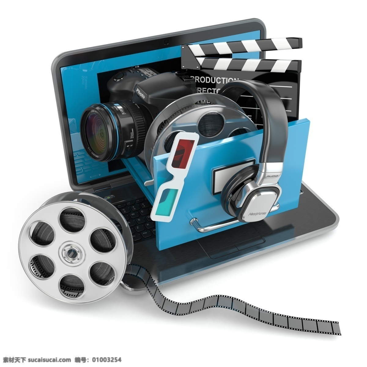 电影放映机 3d 3d设计 电影 胶卷 胶片 模型 休闲 放映 娱乐 3d模型素材 其他3d模型