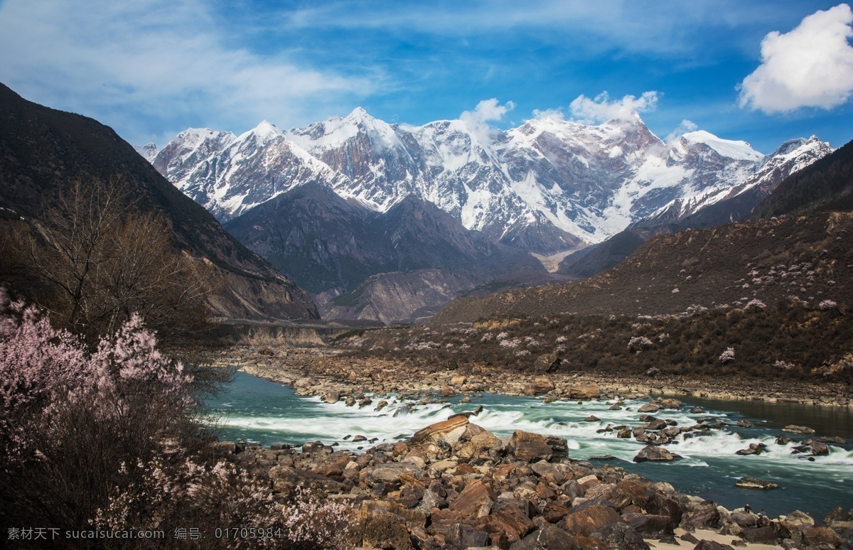 西藏 林芝 南迦巴瓦峰 风景