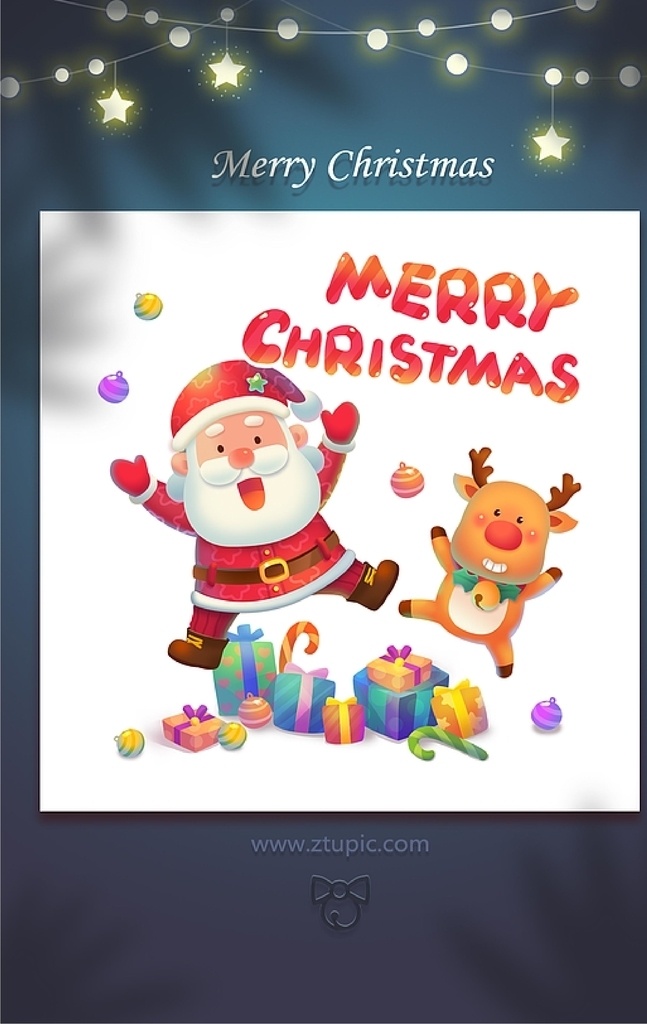 圣诞老人图片 圣诞节 礼物 插画 元素 背景 海报 底纹边框 背景底纹