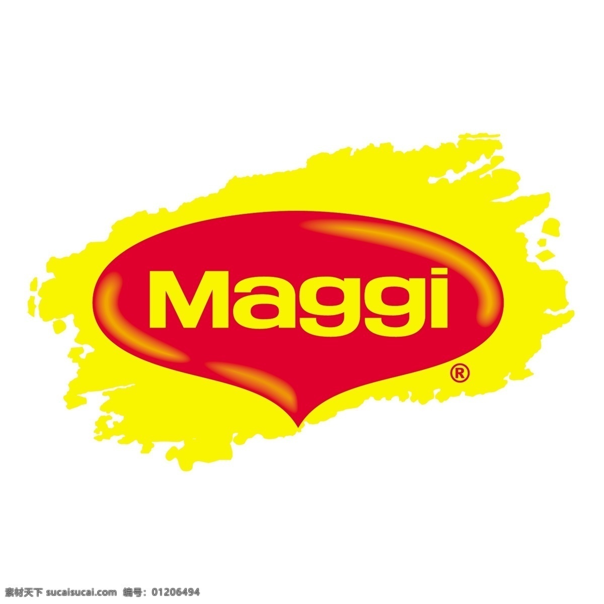 麦琪 maggi 标识 标识为免费 白色