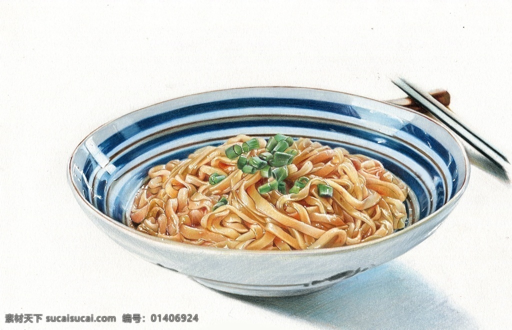传统卤面 精美绘画 水彩绘画 彩铅绘画 食物绘画 装饰画 装饰图案 临摹素材 复古绘画 装饰画芯 食物图谱 料理美食 海鲜鱼类 中餐 肉类 诱人食物 菜谱绘画 颜料绘画 传统菜肴 文化艺术 绘画书法