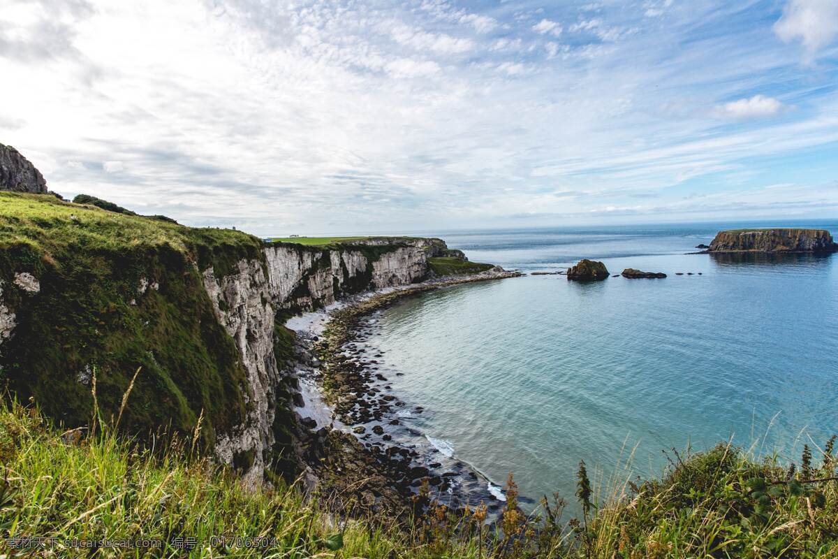 海边图片 海边 海岸线 沙滩 海浪 浪花 礁石 天空 云朵 景色 美景 风景 自然景观 自然风景