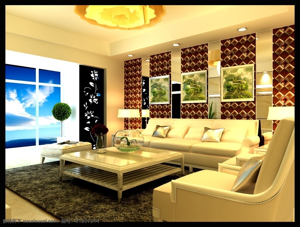客厅 效果图 背景墙 灯饰 环境设计 简洁 经典 客厅效果图 暖色 沙发 室内 装饰画 室内设计 装饰素材