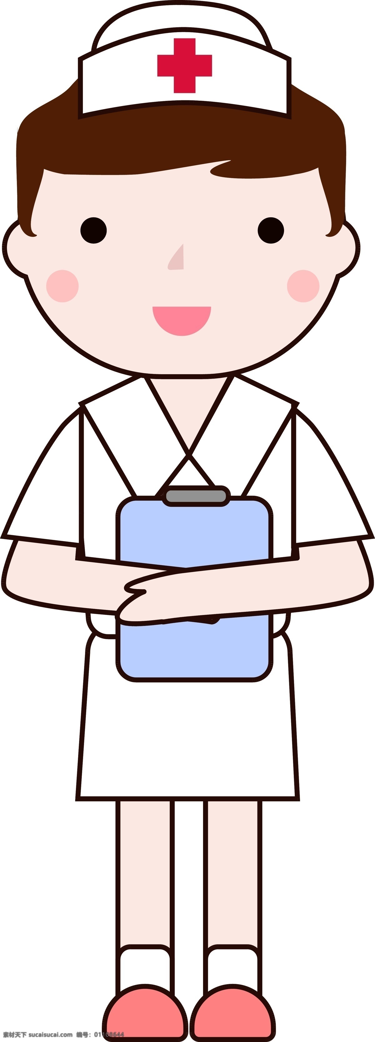 卡通 人物 护士 矢量 原创 卡通人物 插图矢量 看病 卡通护士 矢量插图原创