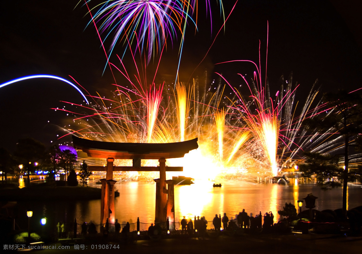 烟花盛会 烟花 爆竹 春节 新年 喜庆 德国城堡 德国建筑 欧洲 夜景 迪士尼 城堡建筑 童话 童话世界 儿童乐园 自然景观 建筑景观