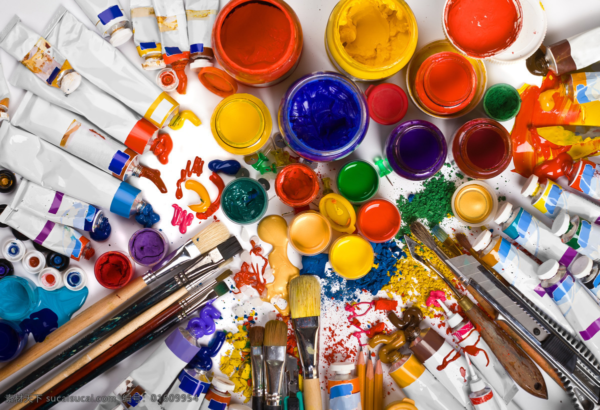 油画用品 学习用品 画笔 笔 颜料板 画笔与颜料 油画 多彩画笔 颜料 颜料盒 红色