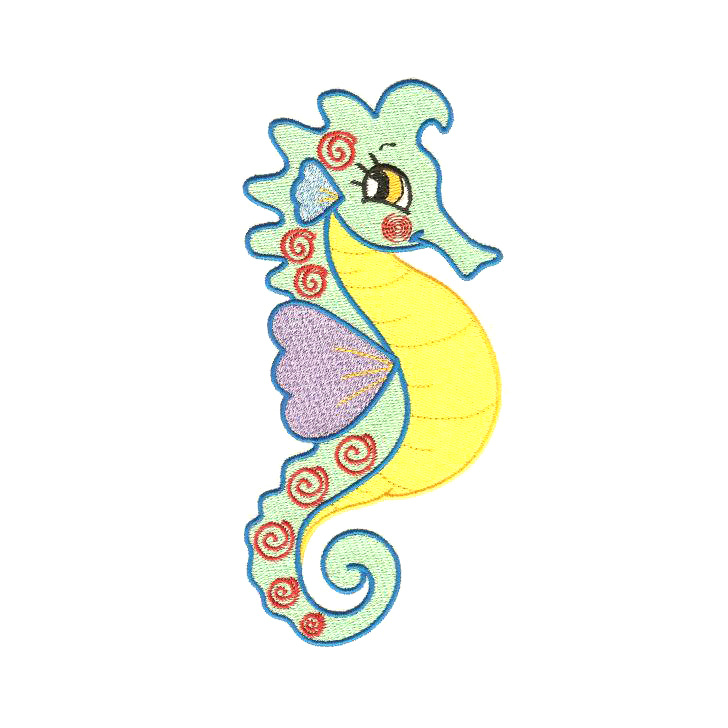 绣花免费下载 服装图案 海马 海洋生物 卡通 绣花 孕妇装 面料图库 服装设计 图案花型