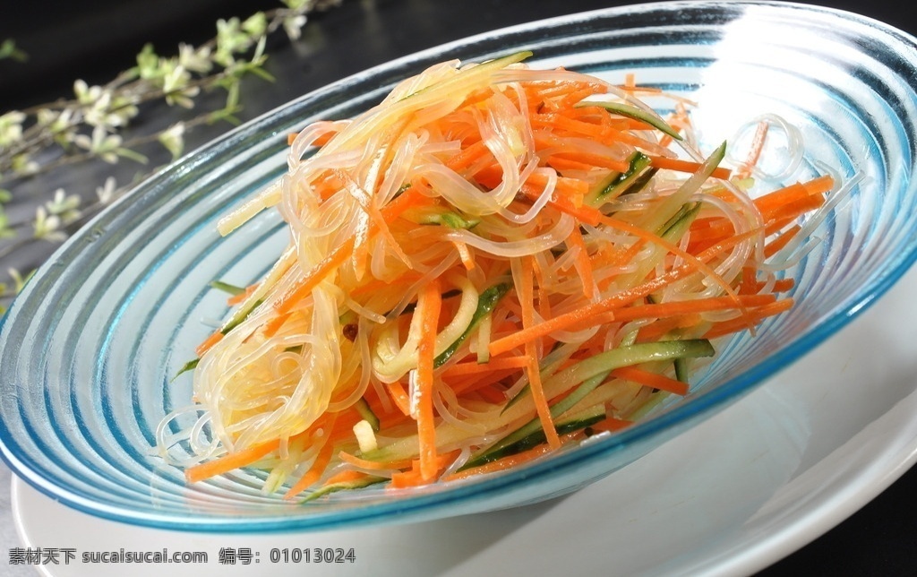 拌三丝 粉丝 黄瓜丝 胡萝卜丝 三丝 高清菜品图片 餐饮美食 传统美食