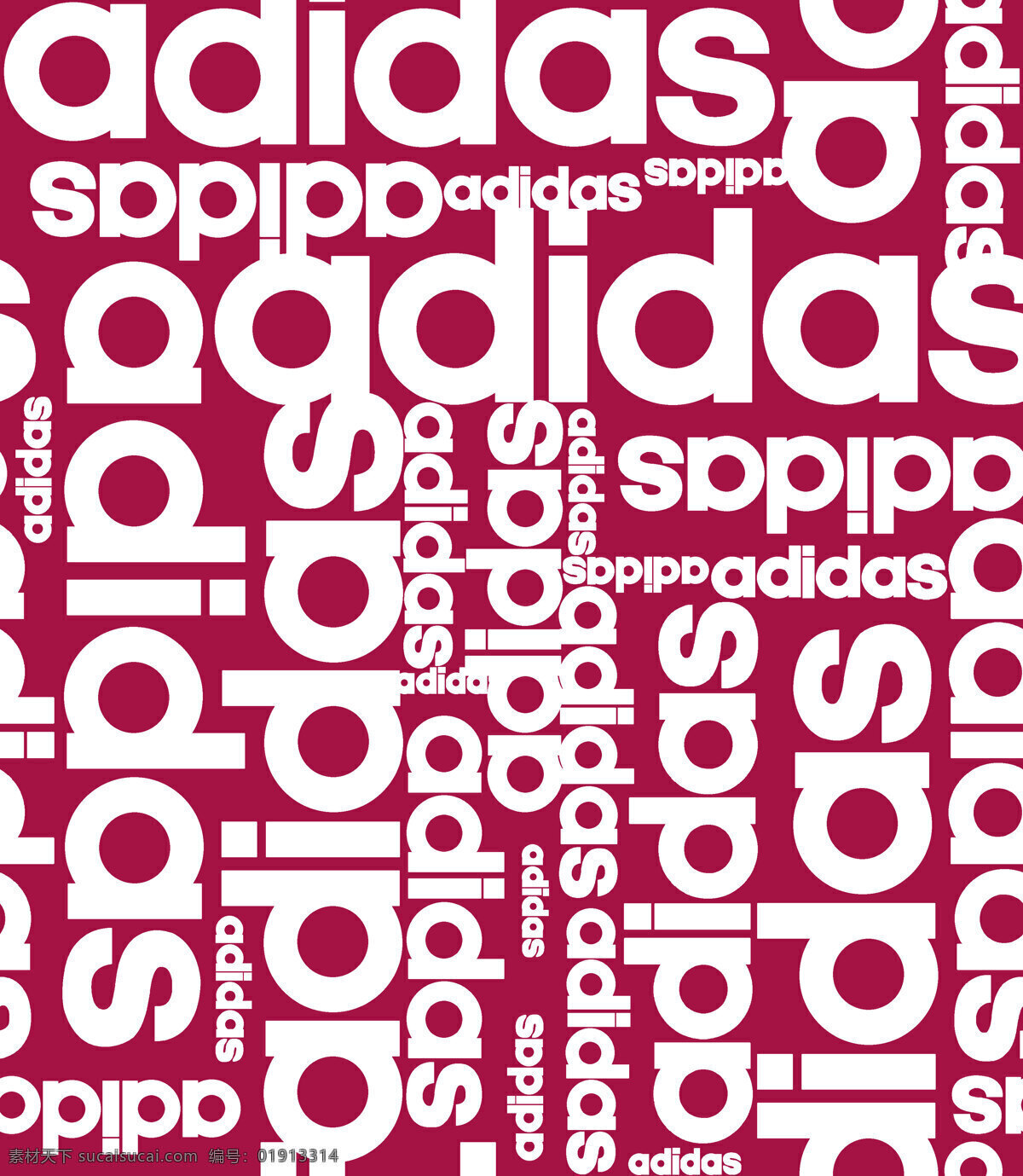 阿迪达斯 adidas 底纹边框 花边花纹 印花图案 字母 矢量图 艺术字