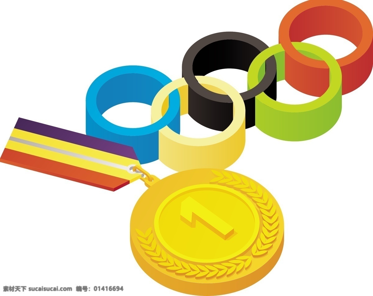 奥运 五环 金牌 文化艺术 体育运动 运动休闲 矢量图库