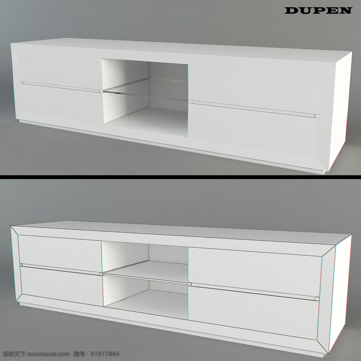 白色 简约 电视柜 模型 3d模型 效果图 模型素材 3d渲染