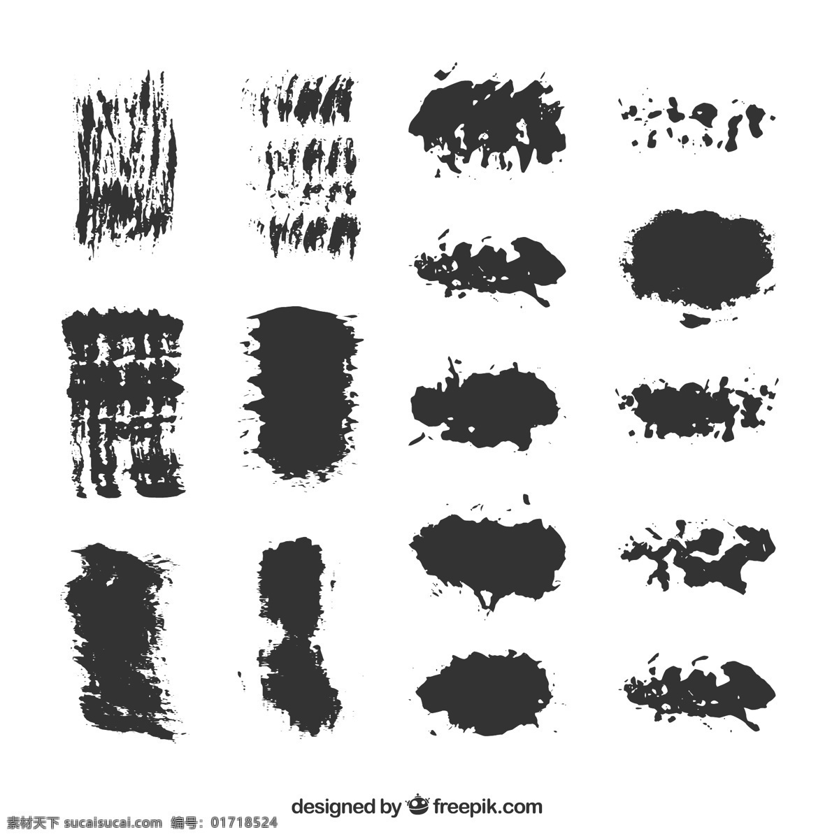 黑色笔触图片 抽象 水彩 黑色 墨水 色斑 污点 中风 图标 高清 源文件