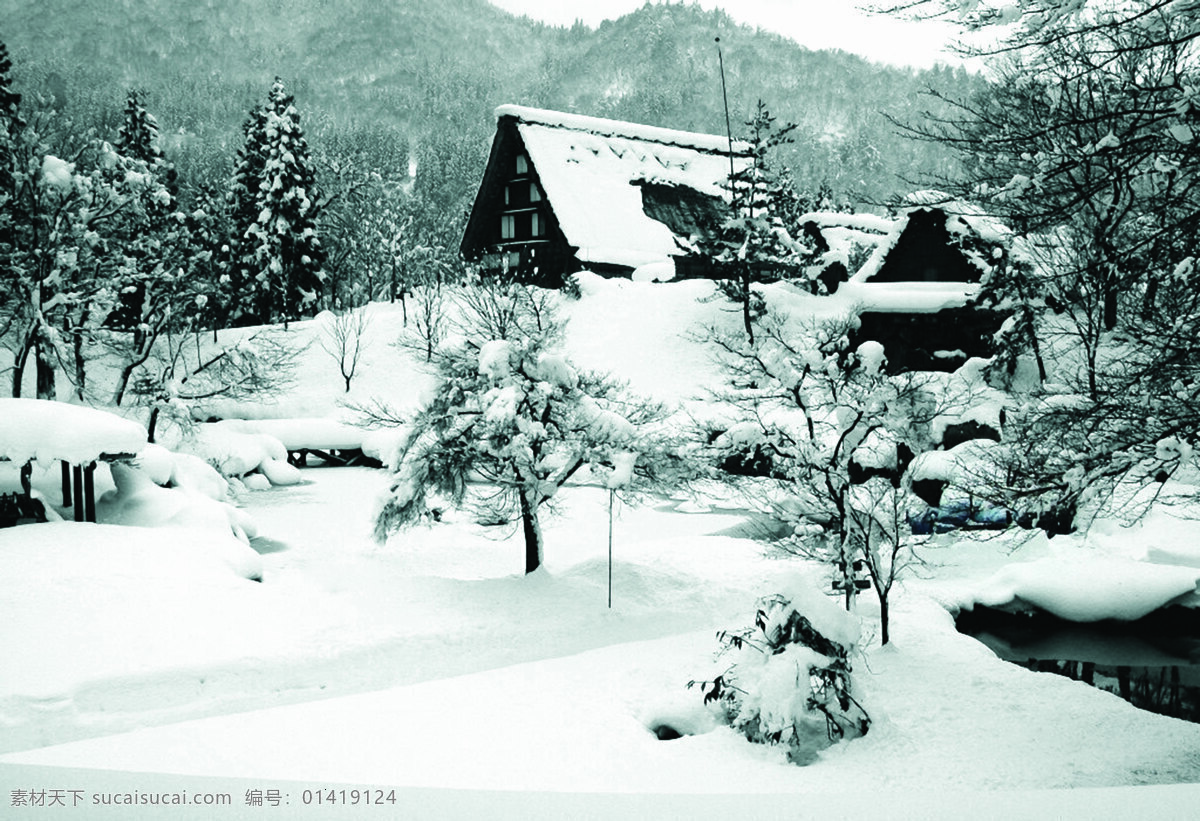 下雪 山坡 雪 雪地 雪花 雪景 雪山 风景 生活 旅游餐饮