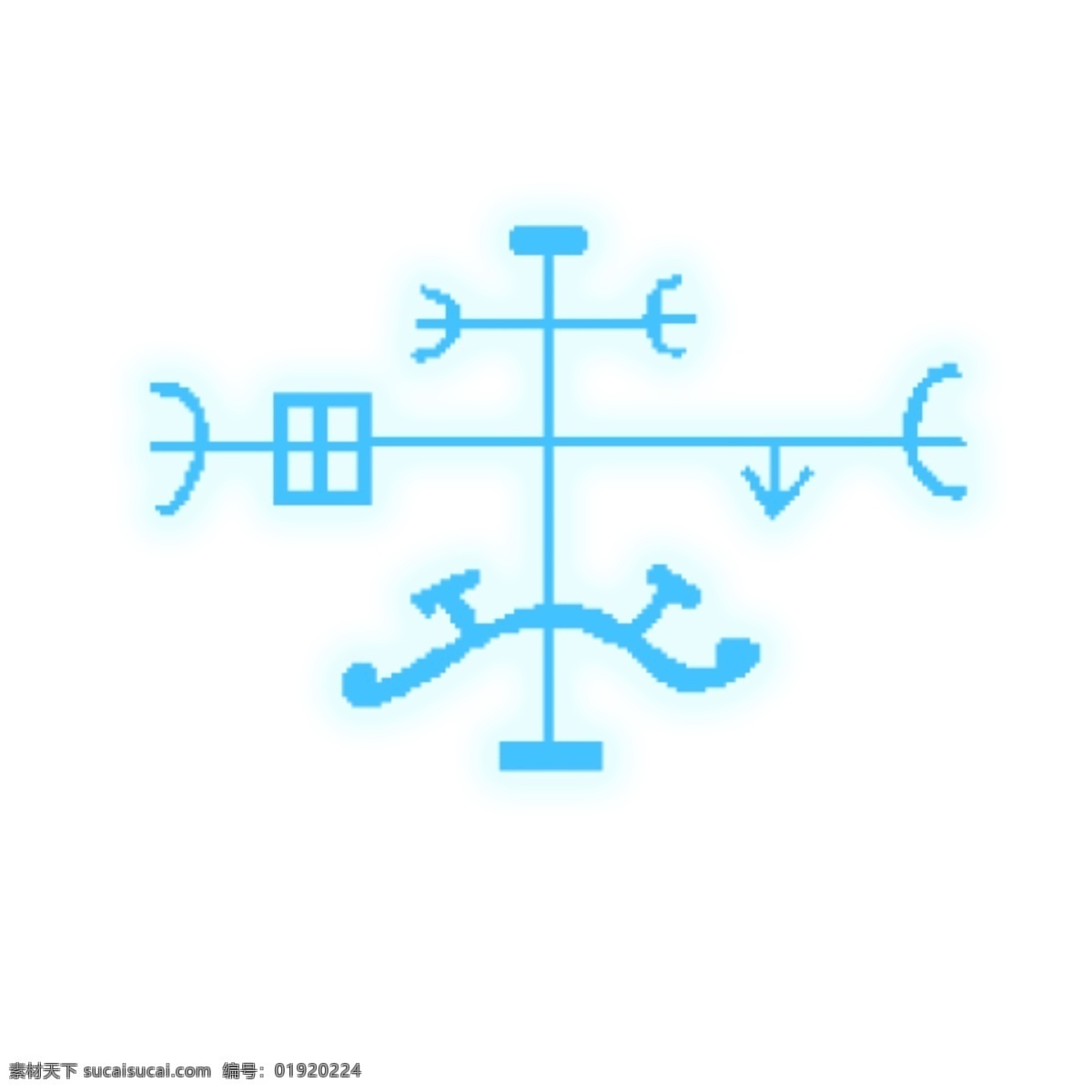 青色 魔法 符号 透明 底 魔法符号 圆环发光 光圈 光效 光环 免抠图 装饰图 光束 光点 插画 抠图 魔法文字