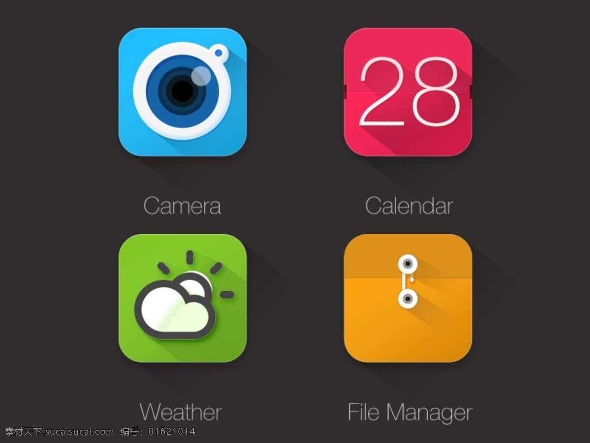 手机 应用软件 图标 icon 日历图标 天气图标 相机图标 文件袋图标 app app图标
