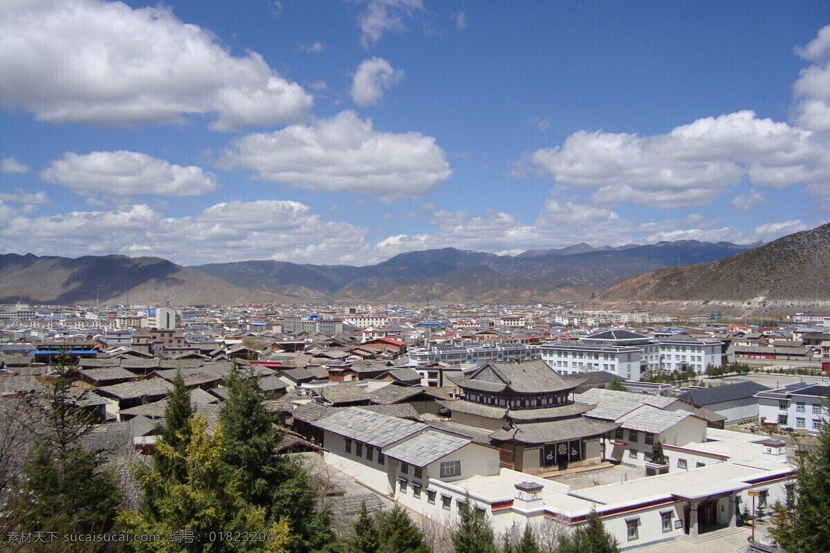 香格里拉 天空 风景图片 蓝天白云 风景 生活 旅游餐饮