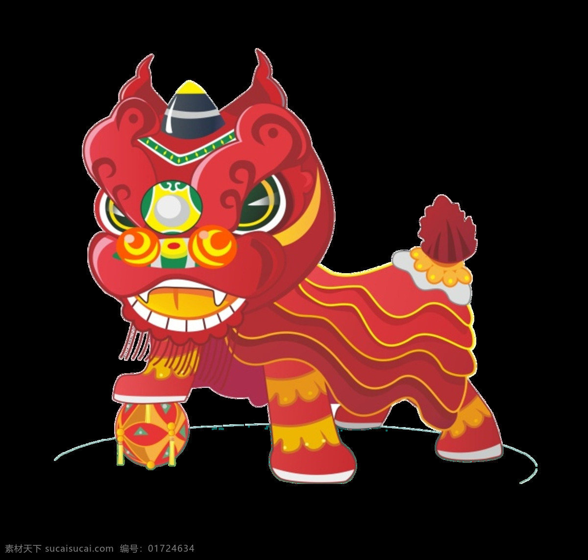 手绘 新年 舞狮 元素 传统文化 贺新年 卡通人物 卡通舞狮元素 卡通元素 狮子 舞狮素材 舞狮舞龙 元旦素材 中国风素材 中式习俗