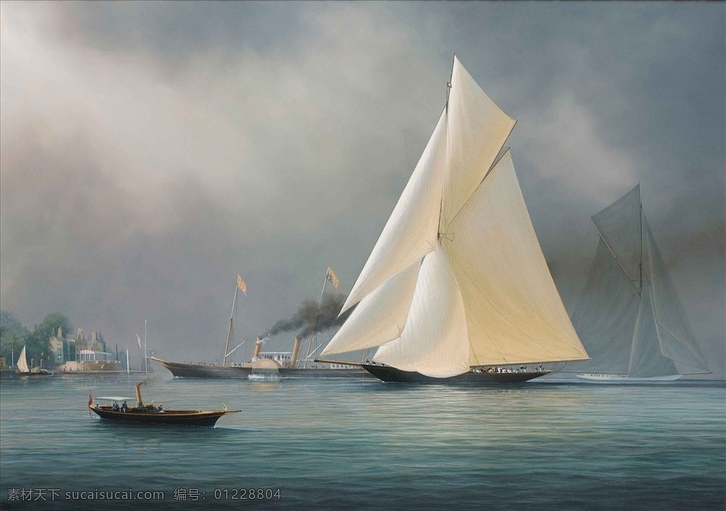 帆船大海油画 扬帆起航 一帆风顺 乘风破浪 帆船油画 大海油画 海洋油画 波澜壮阔 海洋画家 蒙塔古道森 海 道森 蒙塔古 道森蒙塔 航海大海油画 大海帆船 航海 文化艺术 绘画书法