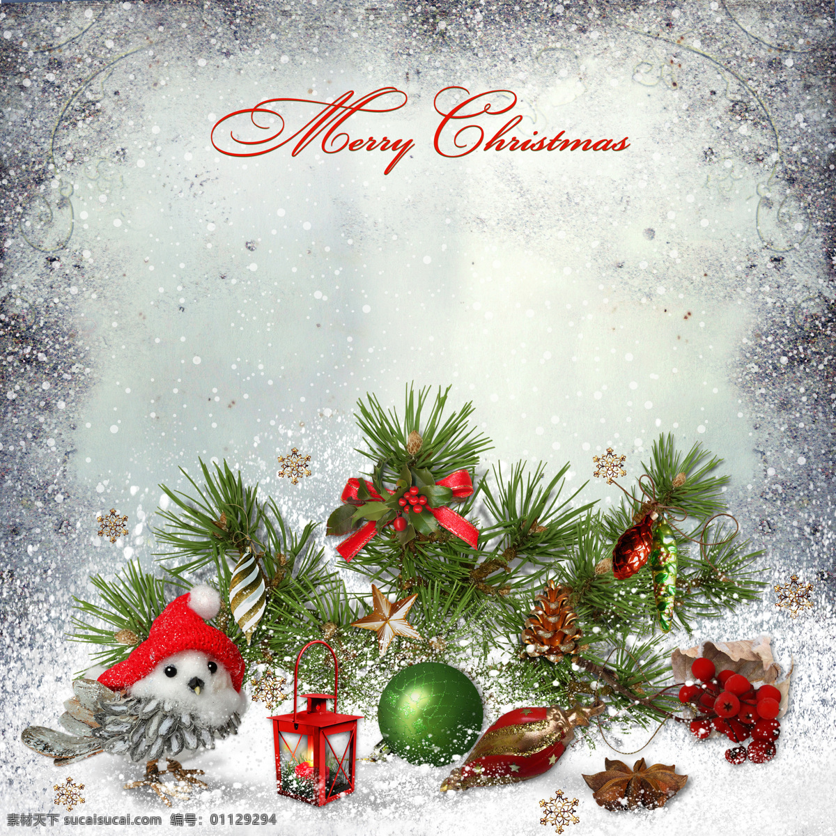 漂亮 圣诞 装饰品 背景 素材图片 松枝 八角茴香 灯 圣诞吊球 背景素材 节日庆典 生活百科