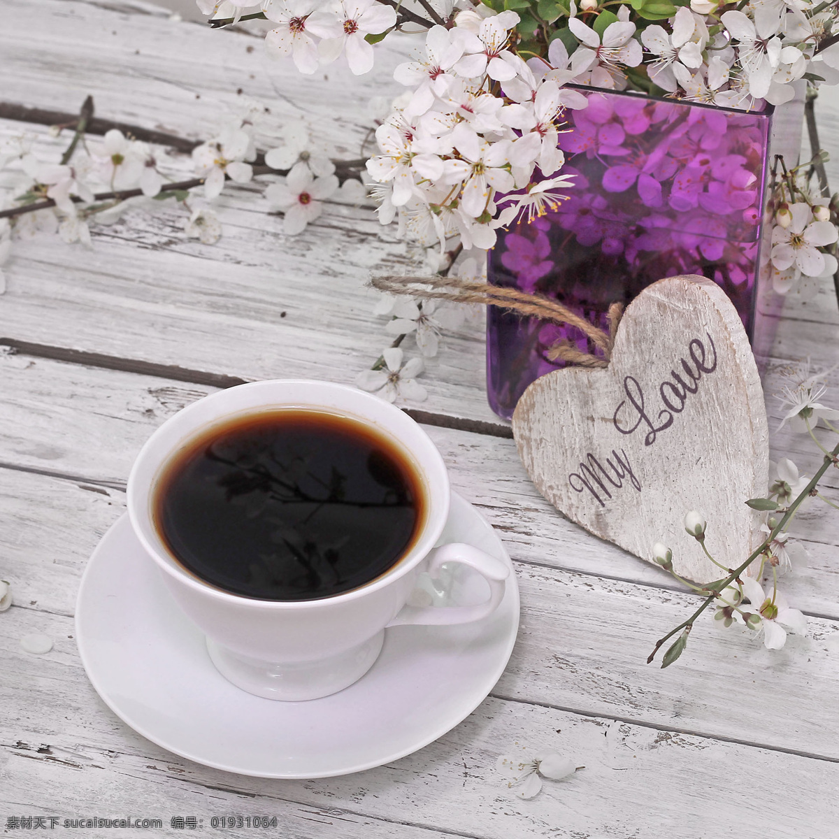 咖啡 背景 底纹 咖啡杯子 木板背景 心形 爱心 浪漫背景 咖啡图片 餐饮美食