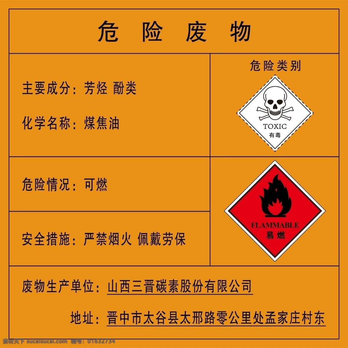 危险 废物 标识 牌 危废标识牌 标志 警示