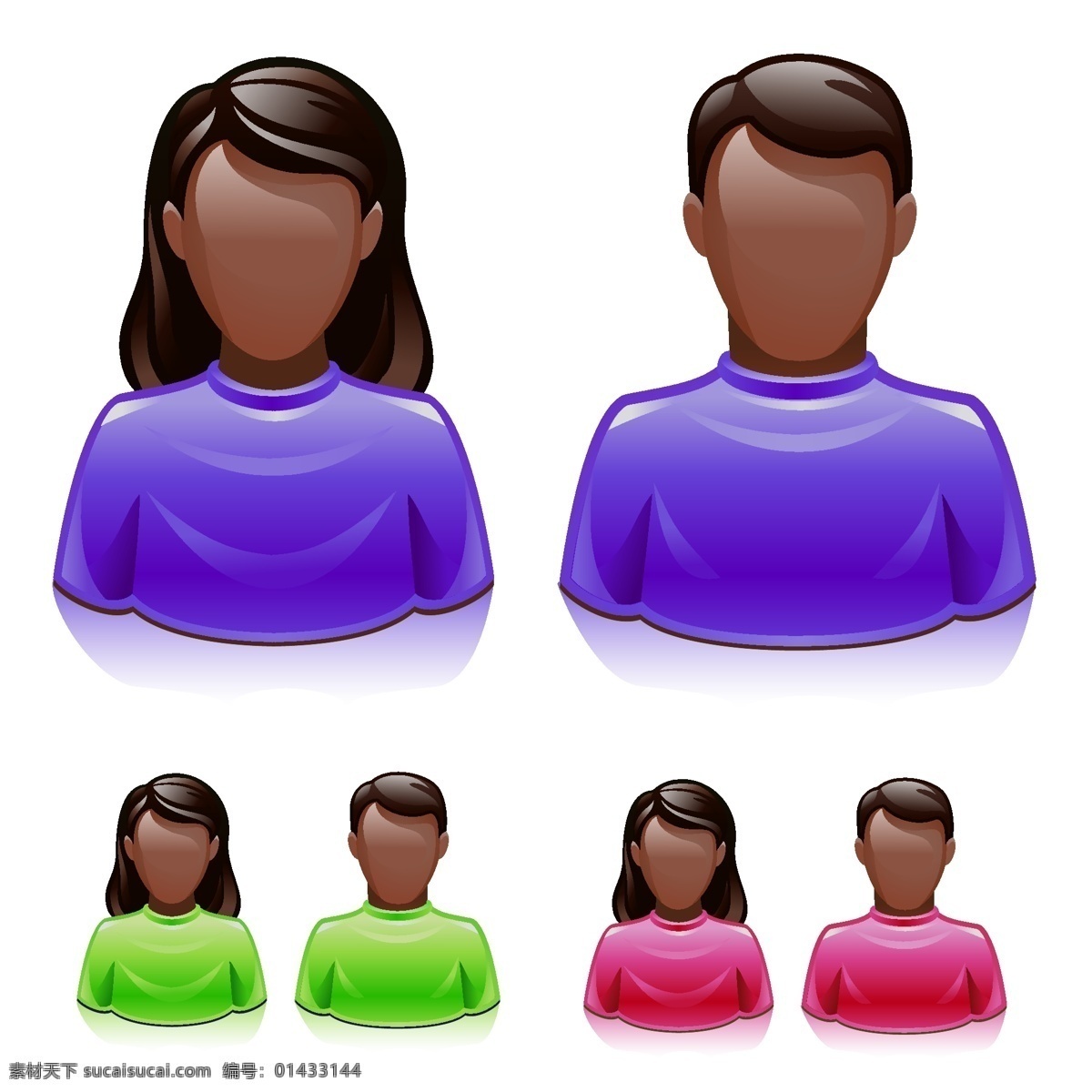 三维 图像 矢量 图标 3d 女孩 的头像 男厕 其他矢量图