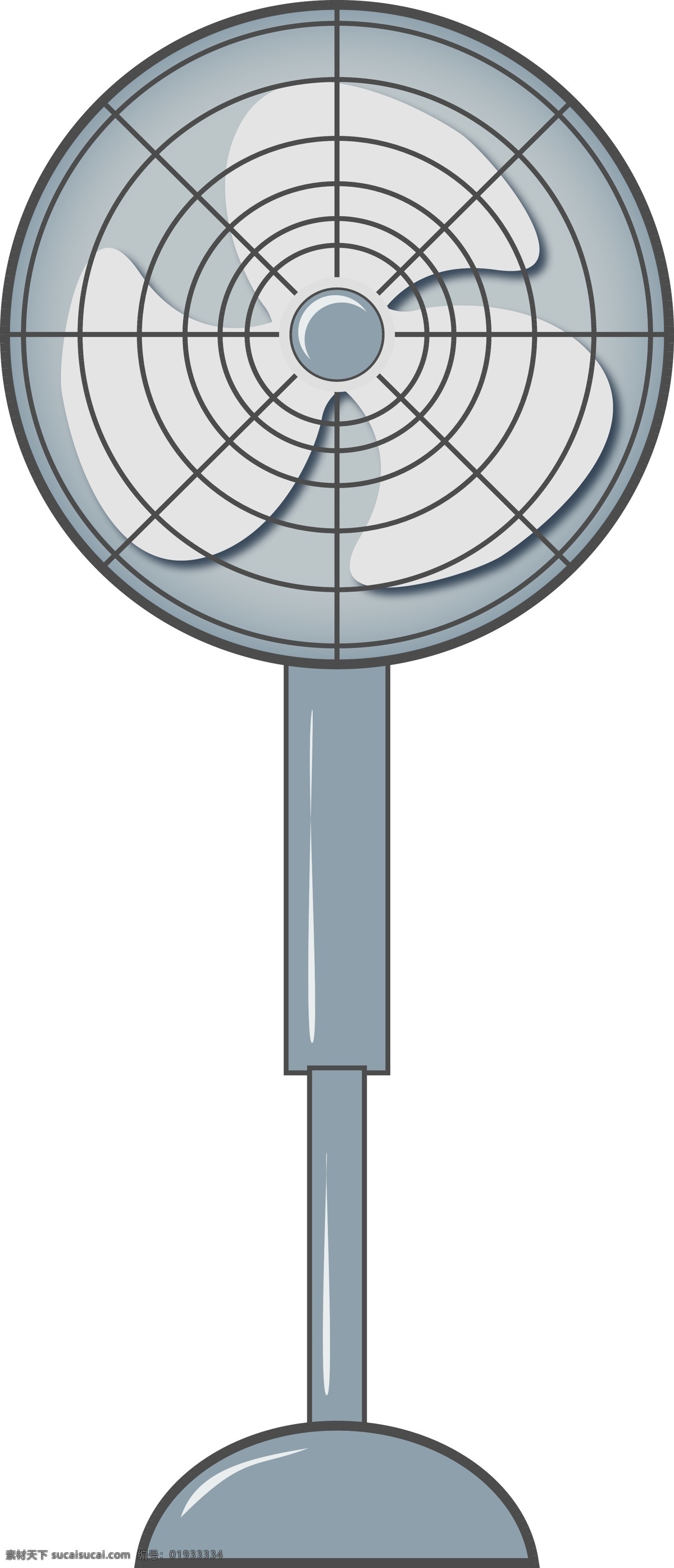 灰色夏日风扇 电风扇 家电 生活用品