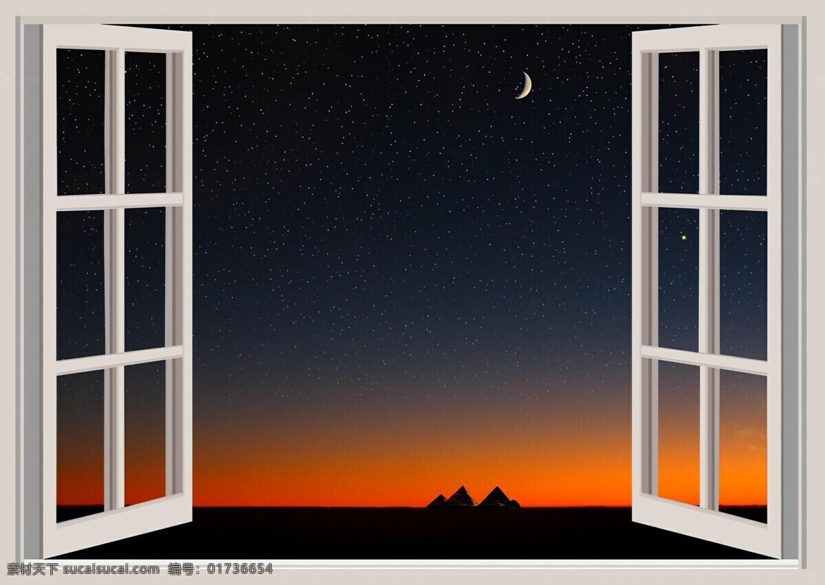 实景 3d 立体 背景 墙 3d背景墙 背景墙 窗户外 风景 唯美 夜色