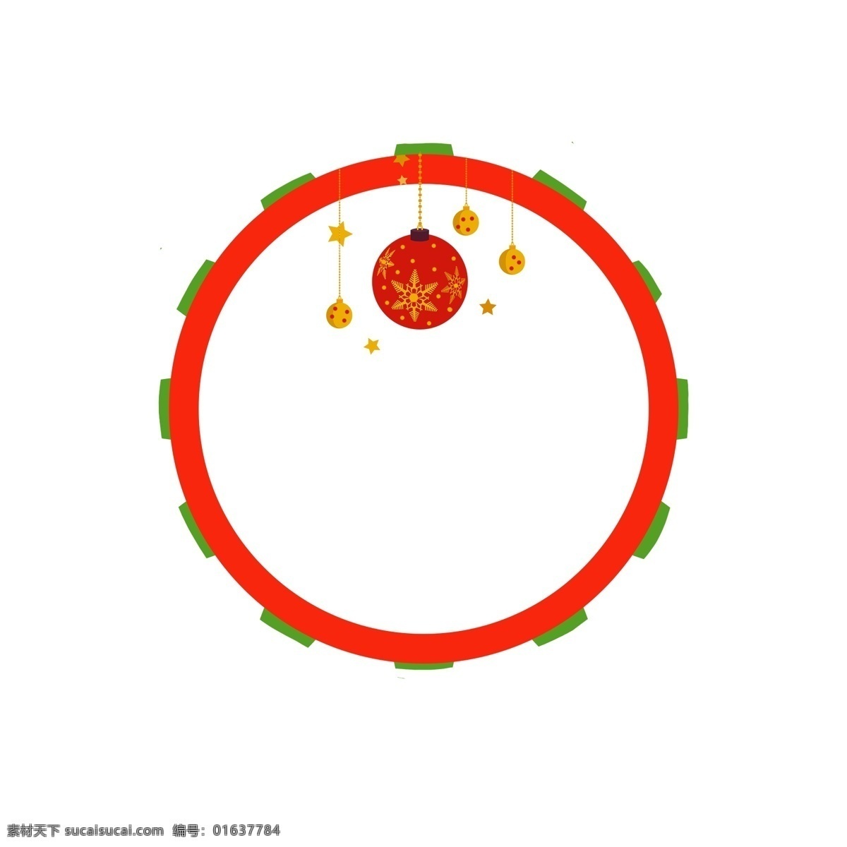 手绘 圣诞节 圆形 边框 红色的边框 漂亮的边框 卡通边框 美丽的边框 圆形的边框
