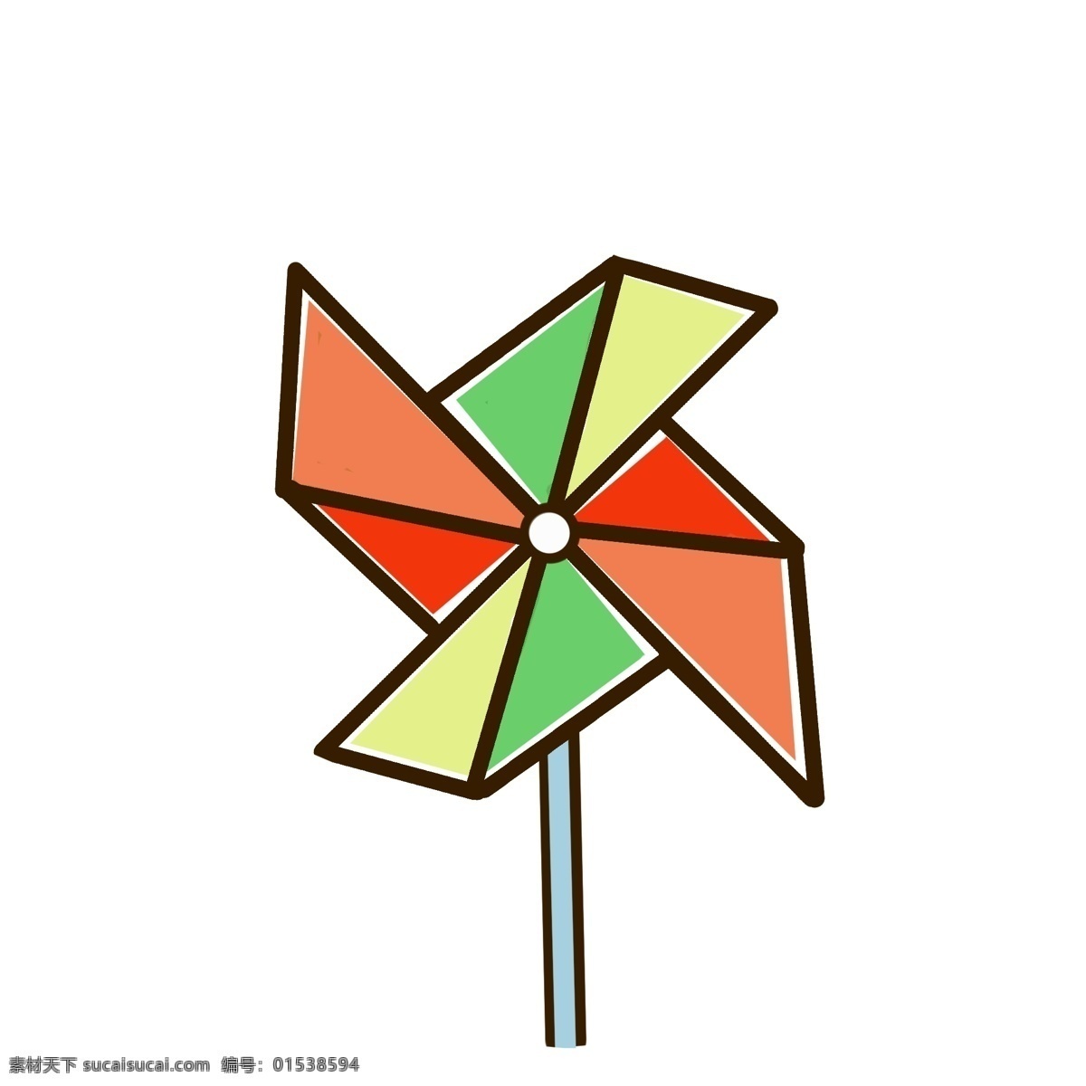 六一风车 节日 儿童 玩具 卡通 手绘 风车