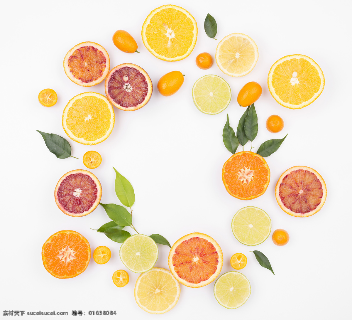 新鲜水果 鲜橙 水果 柠檬 金桔 果汁 甜美 背景 生物世界