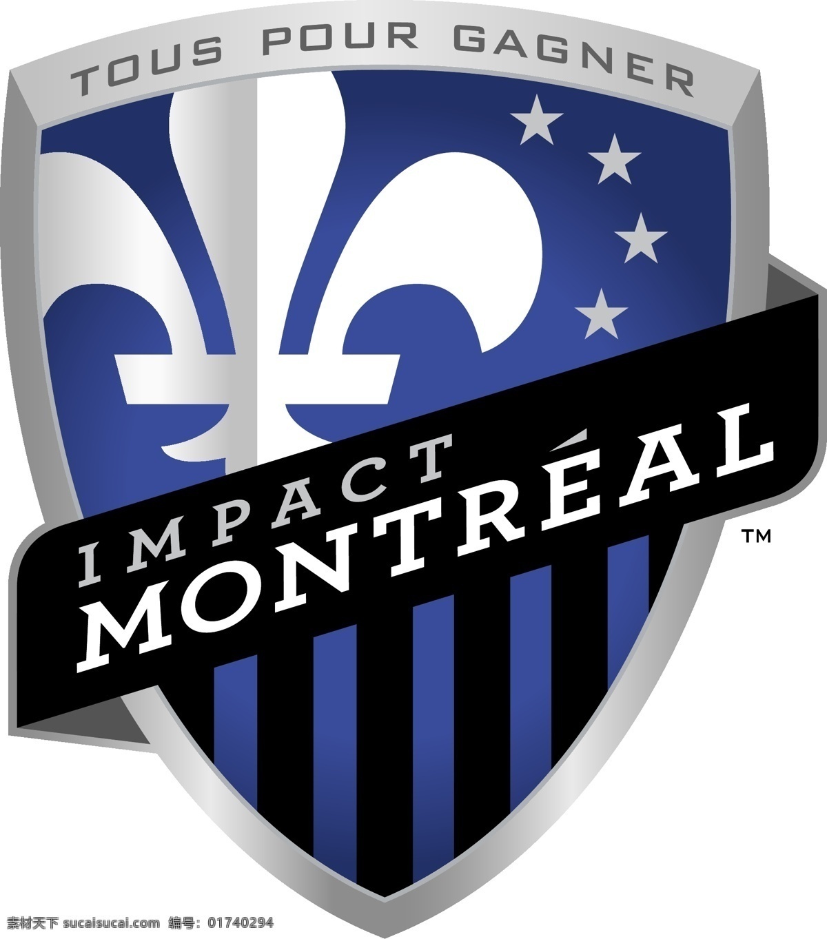蒙特利尔 冲击 足球 俱乐部 徽标 logo设计 美国 足球大联盟 联赛 矢量图