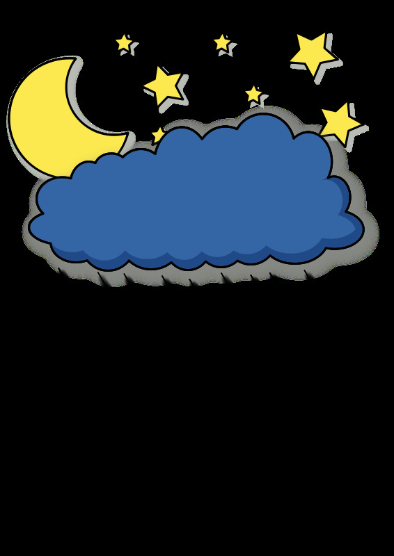 下雨 夜晚 卡通 明星 云 程式化的 下雨的夜晚 矢量图 其他矢量图