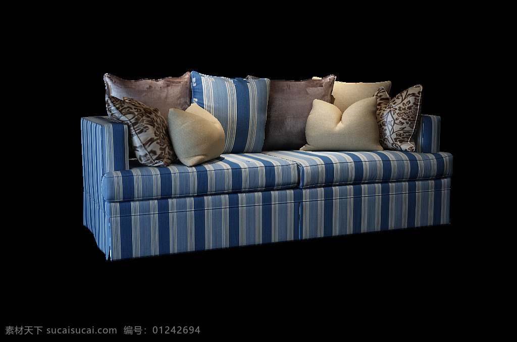 现代 地中海 风格 家装 沙发 模型 室内设计 装饰 装修 室内装饰 3dmax 2018 软装