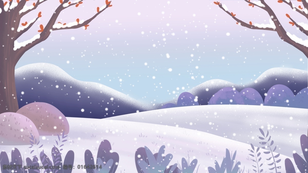 彩绘 冬雪 小雪 背景 雪花 背景设计 冬天 广告背景 背景素材 大雪背景 冬至 下雪 背景展板