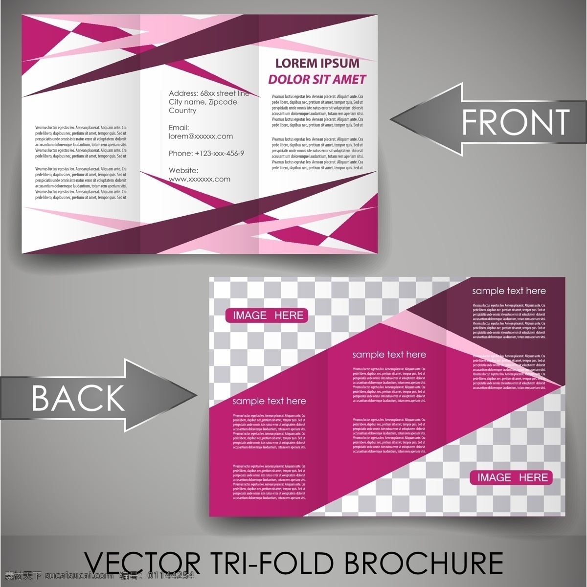 紫色 三 折页 宣传单 三折页 海报 广告 名片卡片 矢量素材 灰色